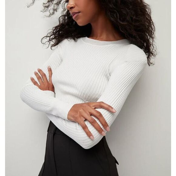 NWT JD NWT 398 Veronica Beard Acara Ribbed Pullover Sweater Top XS NWT 398 - Picture 2 of 8